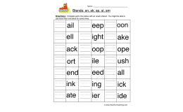 S Blends Worksheet