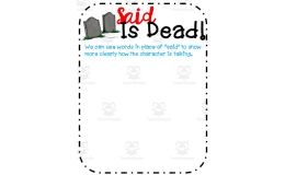 Said is Dead Anchor Chart