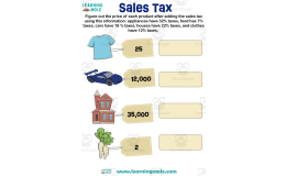 Sales Tax Activity