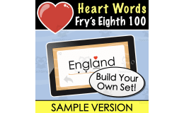 SAMPLE Heart Words | Fry’s Eighth 100 | Build Your Own Flash Card Set