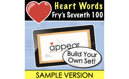 SAMPLE Heart Words | Fry’s Seventh 100 | Build Your Own Flash Card Set