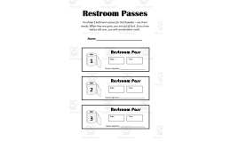 Sample Restroom Passes