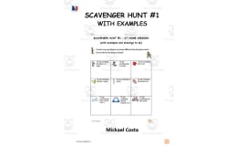 Scavenger hunt with examples #1