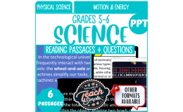 Science Reading Comprehension Passages on Motion and Energy (PPT)