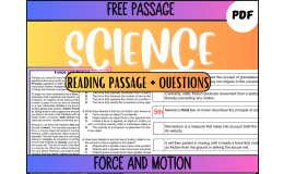 Science Reading Passage 7: Force and Motion PDF