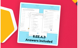 Scientific Notation Worksheet for 8.EE.A.3