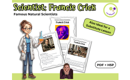 Scientist Francis Crick – Fact Sheet, Quiz & Interactive PDF incl. H5P