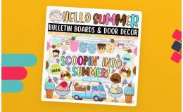 Scoopin' into summer!: Ice Cream Bulletin boards And door Decor kit