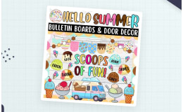 Ice Cream Summer Bulletin Board – Door Decor Kit