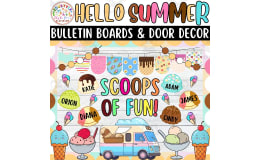 Ice Cream Summer Bulletin Board – Door Decor Kit