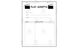 Script Writing Template – Characters and Dialogue