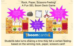 SEL Boom Deck-Rock, Paper, Scissors-Feeling! A Fun SEL Game!