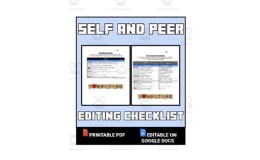Self and Peer Editing Checklist (Editable in Google Docs)