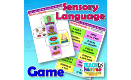 Sensory Language: Roll and tell! (A rolling die game with task cards)