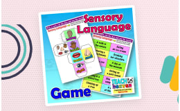 Sensory Language: Roll and tell! (A rolling die game with task cards)