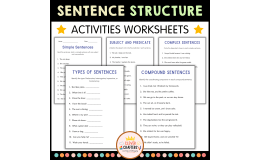 Sentence Structure Worksheets: Simple Sentence, Compound, Complex