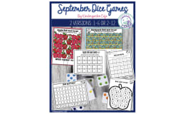 September Dice Games Bundle | Roll and Cover/Color/Write