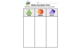 Shape Scavenger Hunt Worksheet