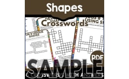 Shapes Crossword: 1 Page Sample (PDF)