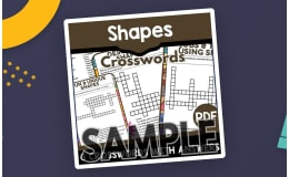 Shapes Crossword: 1 Page Sample (PDF)