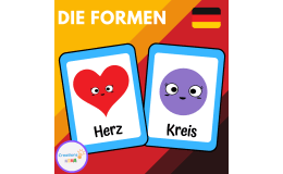Shapes Flashcards in German.