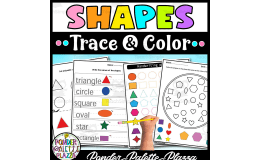 Shapes Trace, Color and Cut Activity