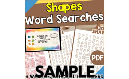 Shapes Word Searches: 1 Page Sample (PDF)