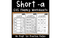Short a CVC Worksheets