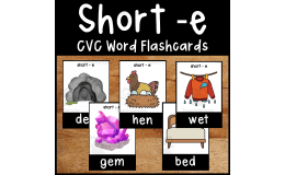 Short -e CVC flashcards