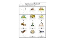 Short U Beginning and Ending Sounds Worksheet