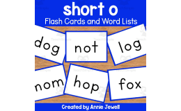 Short Vowel Flash Cards and Word Lists - Short o