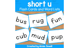 Short Vowel Flash Cards and Word Lists - Short u