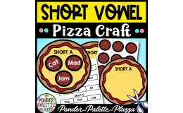 Short Vowel Word Family Craft - CVC Phonics Pizza Activity