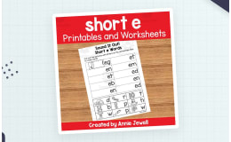 Short Vowel Worksheets and Printables - Short e