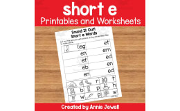 Short Vowel Worksheets and Printables - Short e