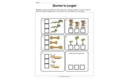 Shortest to Longest Worksheet