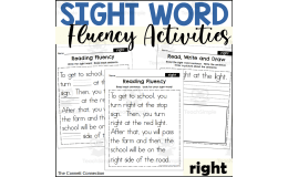 Sight Word Fluency Packet - right