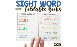 Sight Word Foldable Book: can