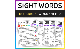 Sight Word Sentences, Fill in the Blanks, 1st Grade - SET 7