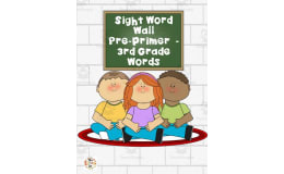 Sight Word Wall | Pre-Primer 3rd Grade Words