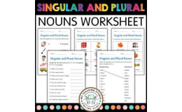 Singular and Plural Nouns Activity Worksheets for Grade 1, 2, 3