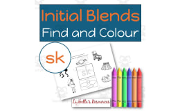 SK Beginning Blends Worksheets / Phonemic Awareness Activities