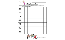 Skip Count by Tens Worksheet