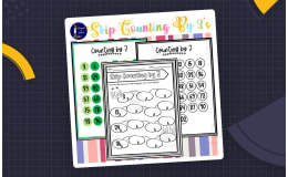 Skip Counting by 3's Worksheets