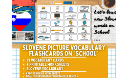 Slovene Picture Vocabulary Flashcards - School