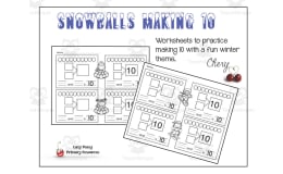 Snowballs Making 10 Activity