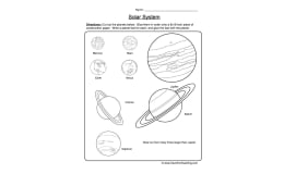 Solar System Order Worksheet