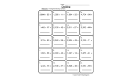 Solving Dividing 2 into 4 Digit Worksheet