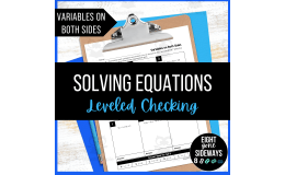 Equations with Variables on Both Sides – Leveled Set
