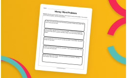 Solving Money Word Problems Worksheet